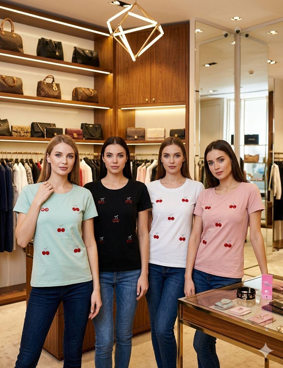 Short-sleeved crewneck t-shirt