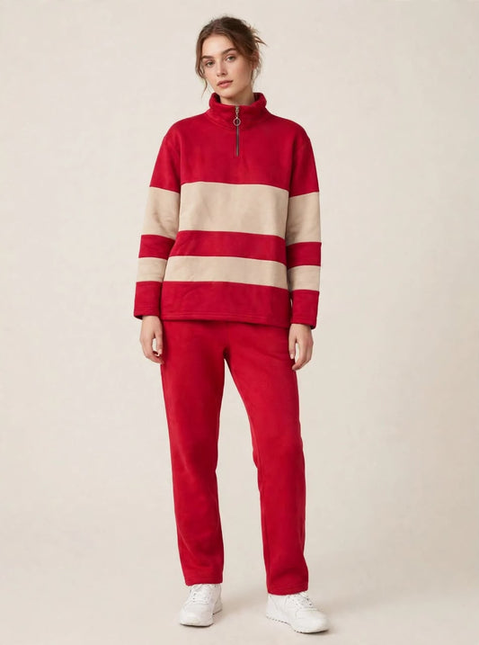 cozy two-piece tracksuit lounge set