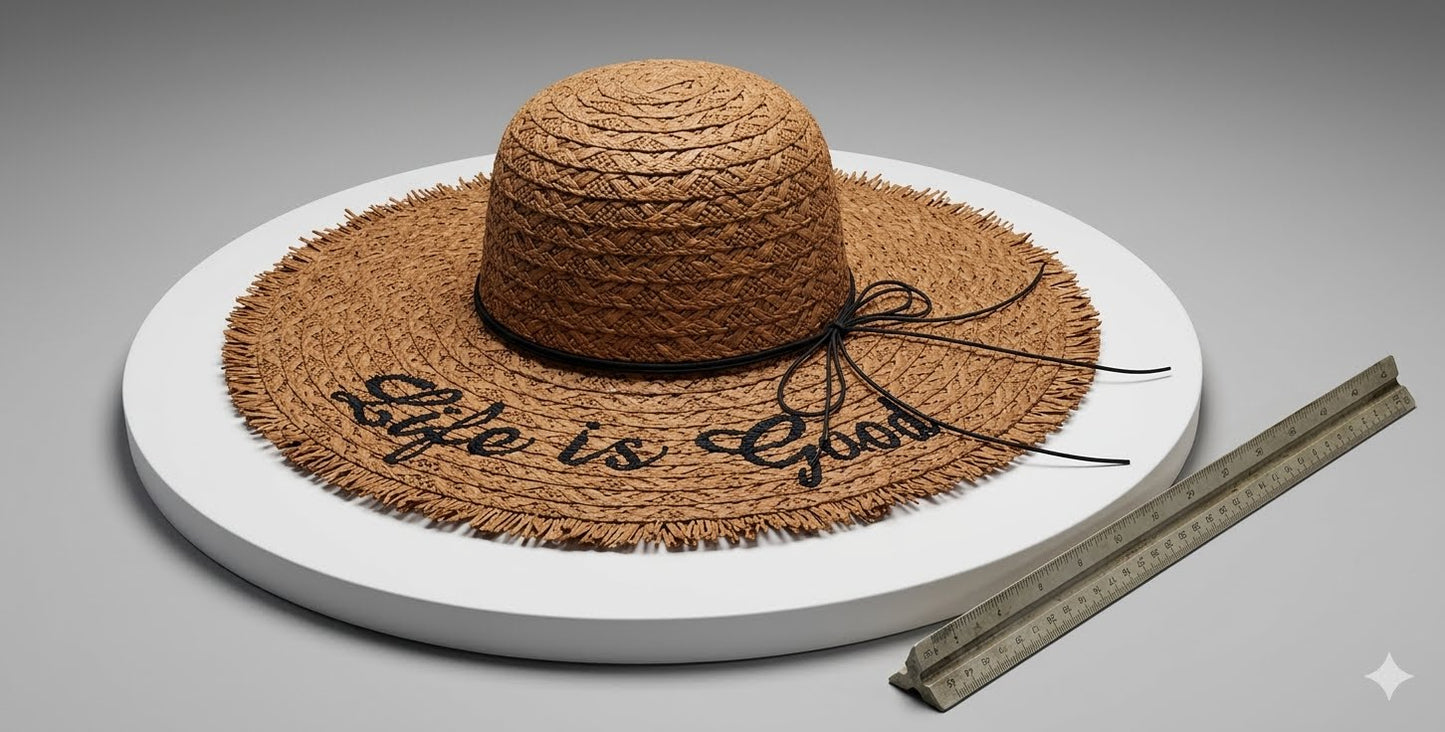 Rustic and stylish wide-brimmed sun hat