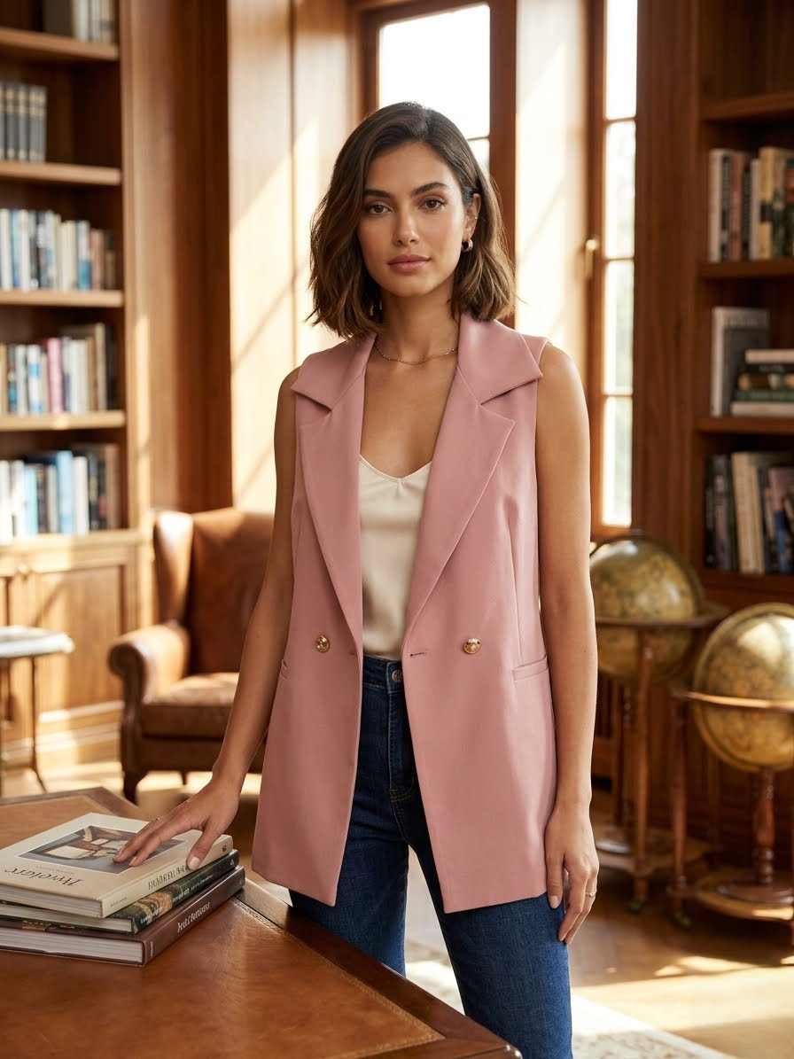 sleeveless blazer vest