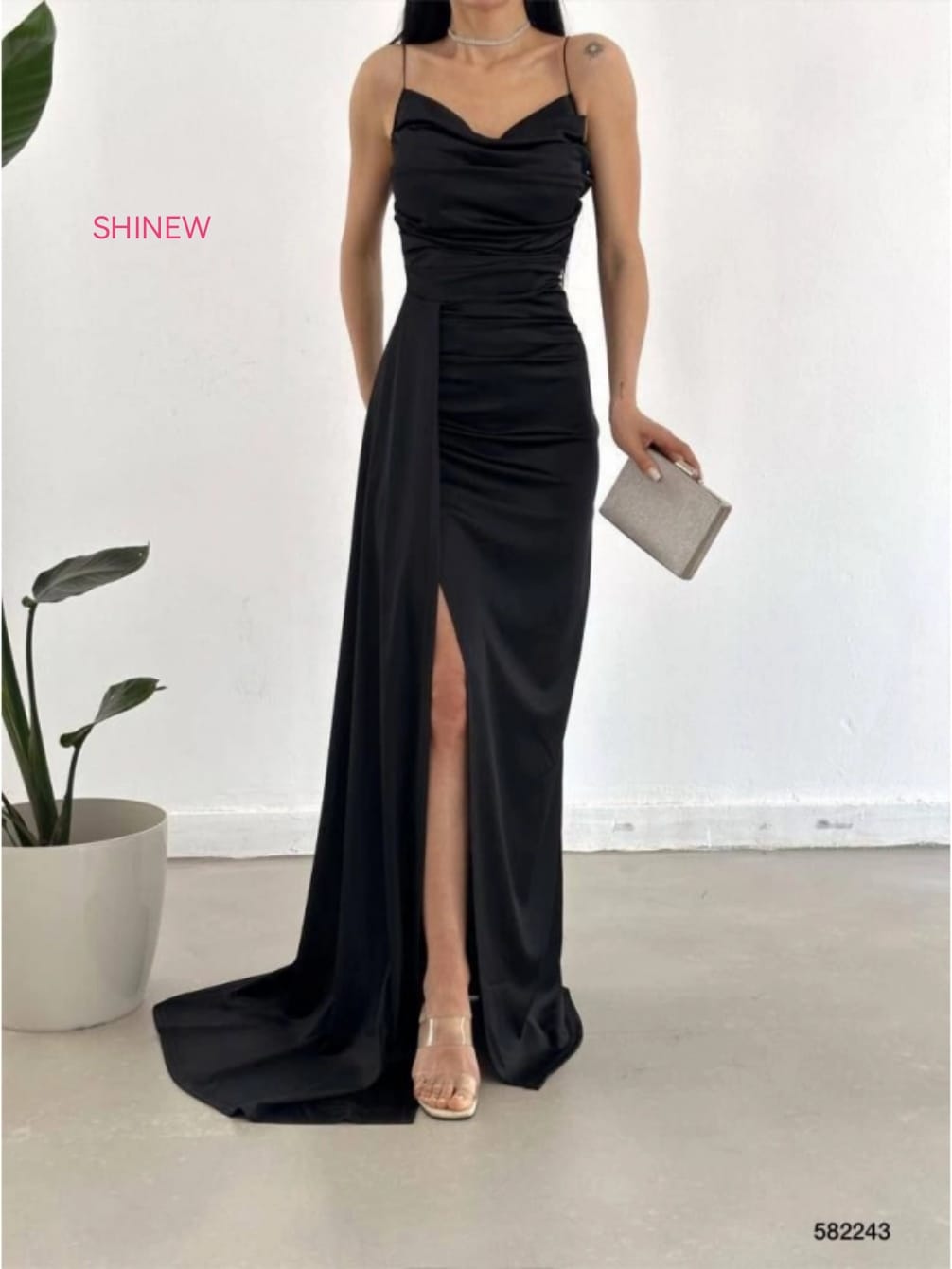 Elegant, floor-length evening gown