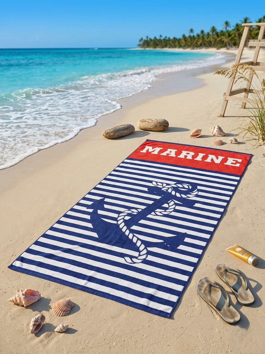 Premium marine-themed beach towel