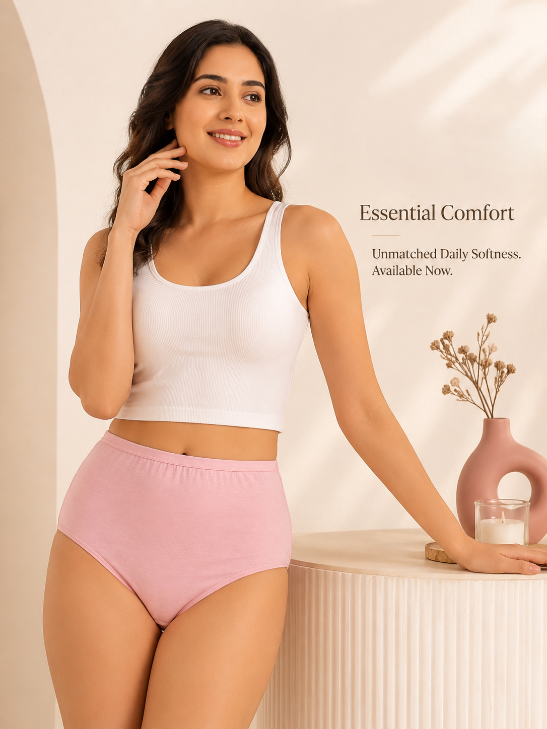 Proeza High-waisted cotton brief penti