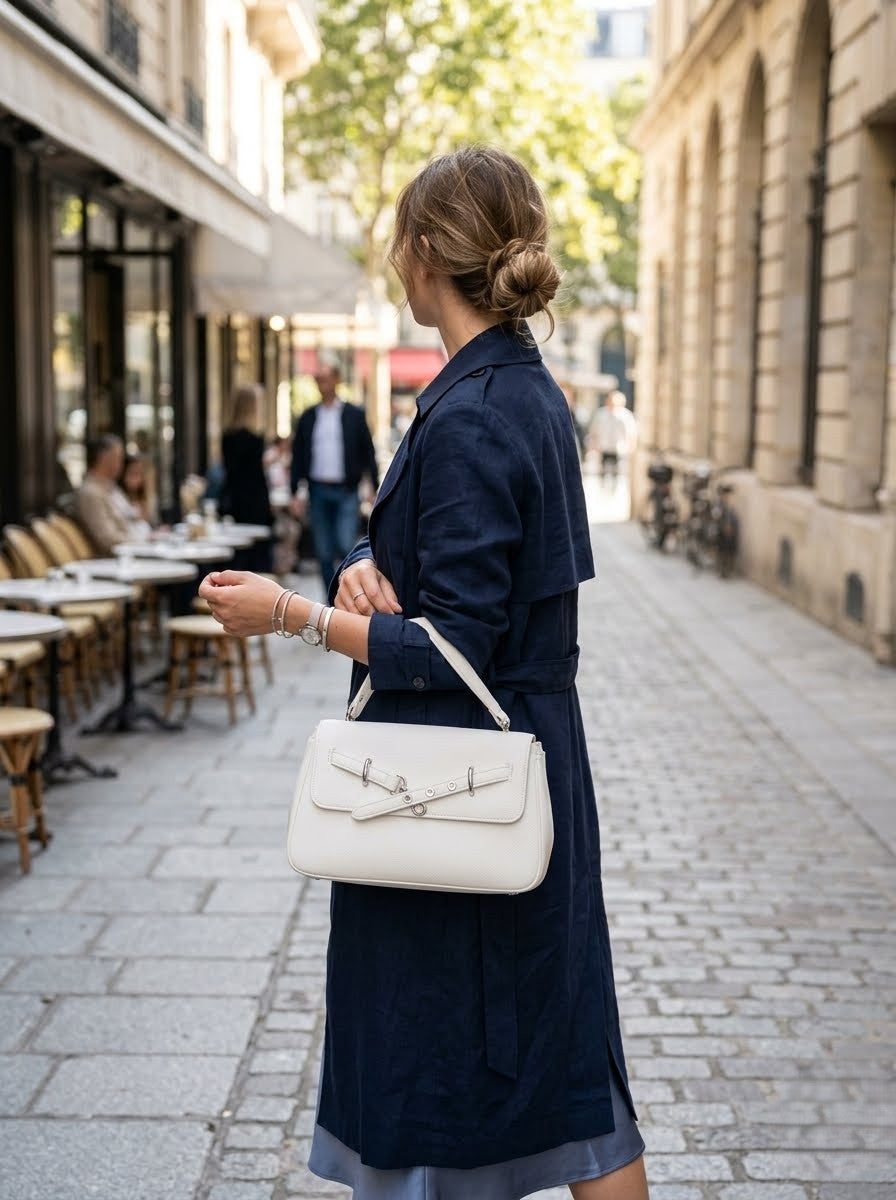 Elegant off-white handbag