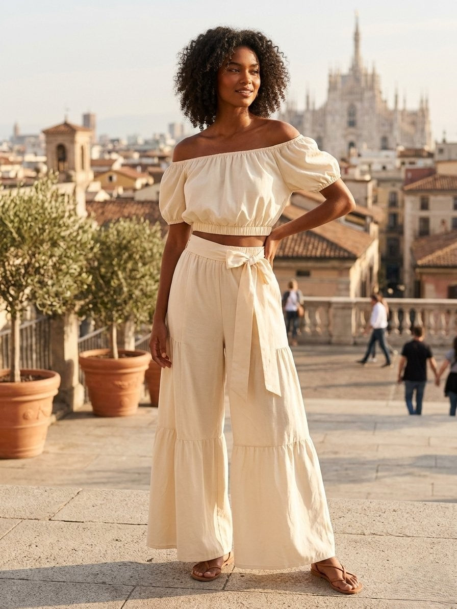 Light weight chic and breezy two-piece matching set