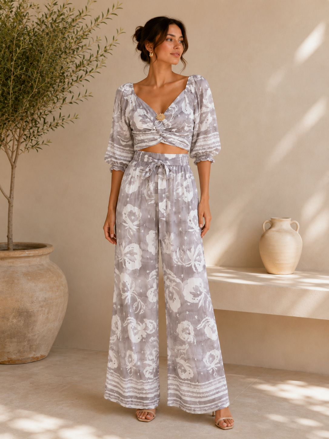 Elegant two-piece matching resort set