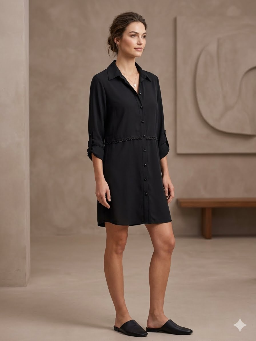 Classic black chemise