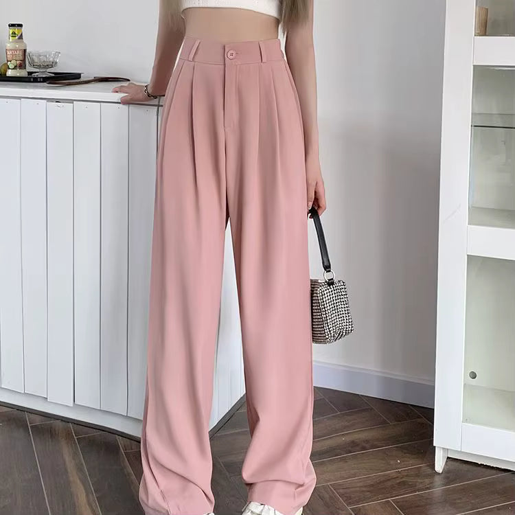 High-Waisted Wide-Leg Trousers