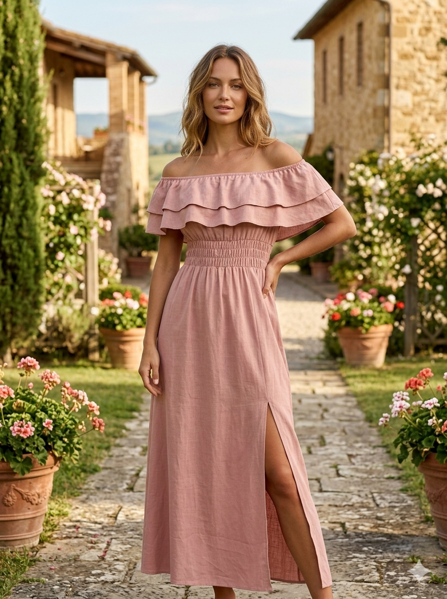 Chic, floor-length summer maxi dress