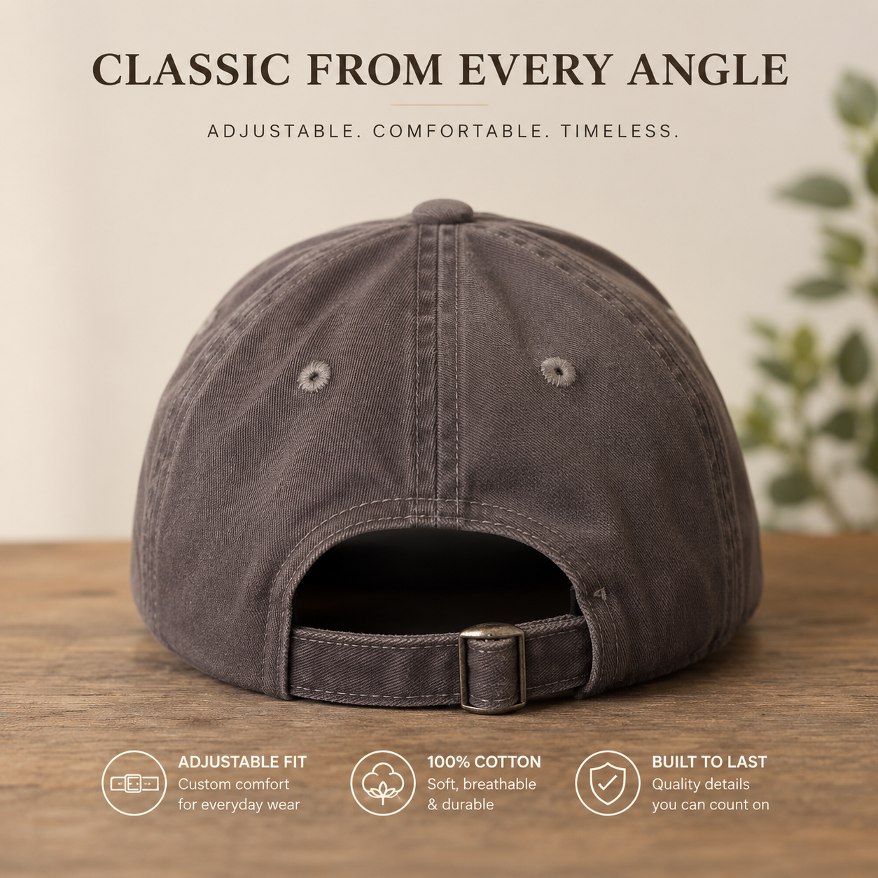 Classic dad-style baseball cap