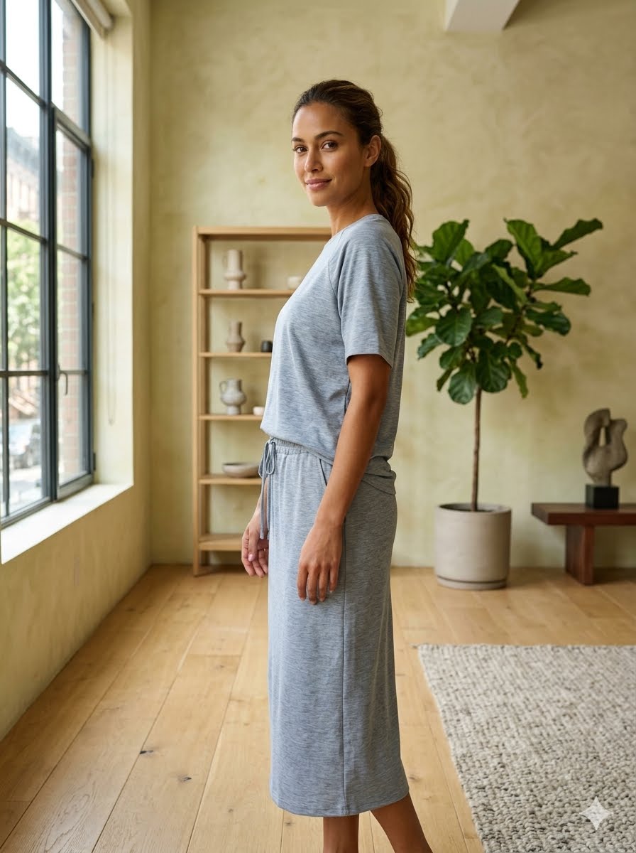Minimalist two-piece lounge set