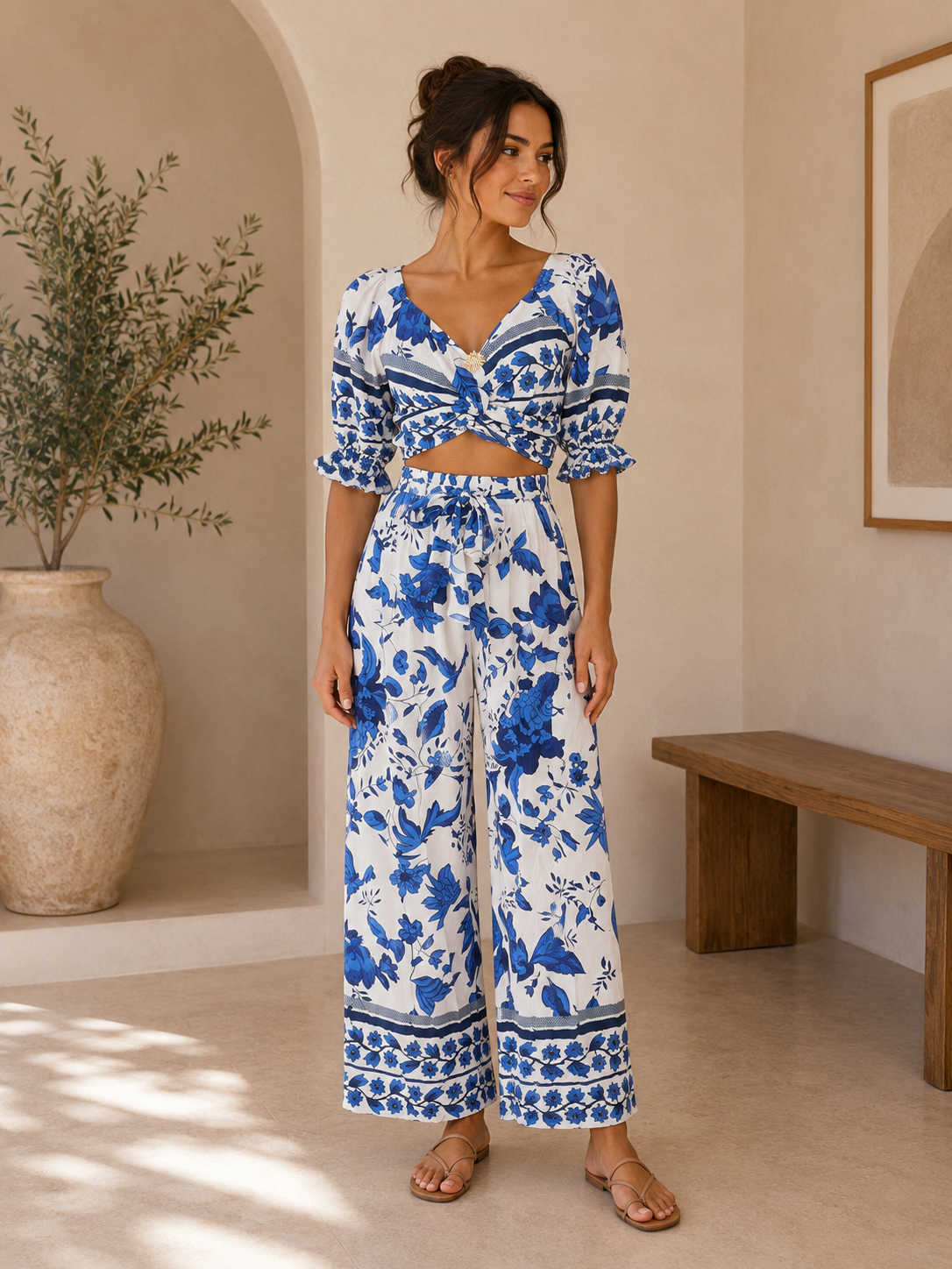 Elegant two-piece matching resort set